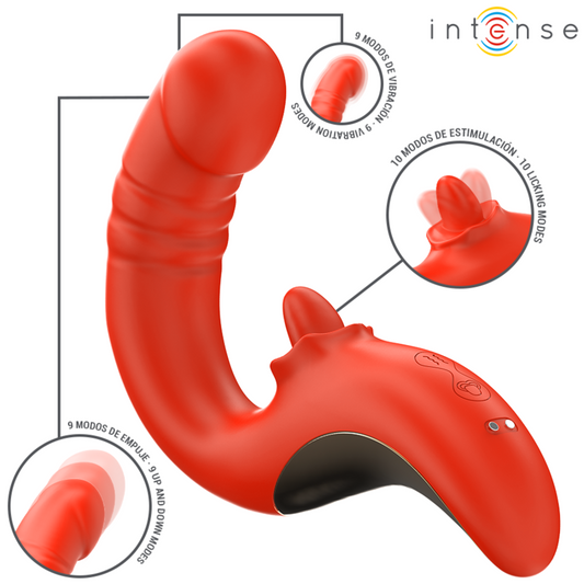 INTENSE - PAULINA VIBRATOR UND STIMULATOR IN U-FORM ROT - Sexotim