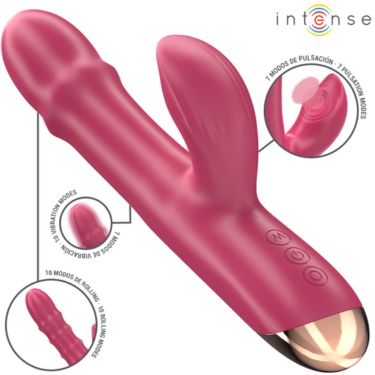INTENSE - CHLOE MULTIFUNKTIONSVIBRATOR 3 IN 1 ROT - Sexotim