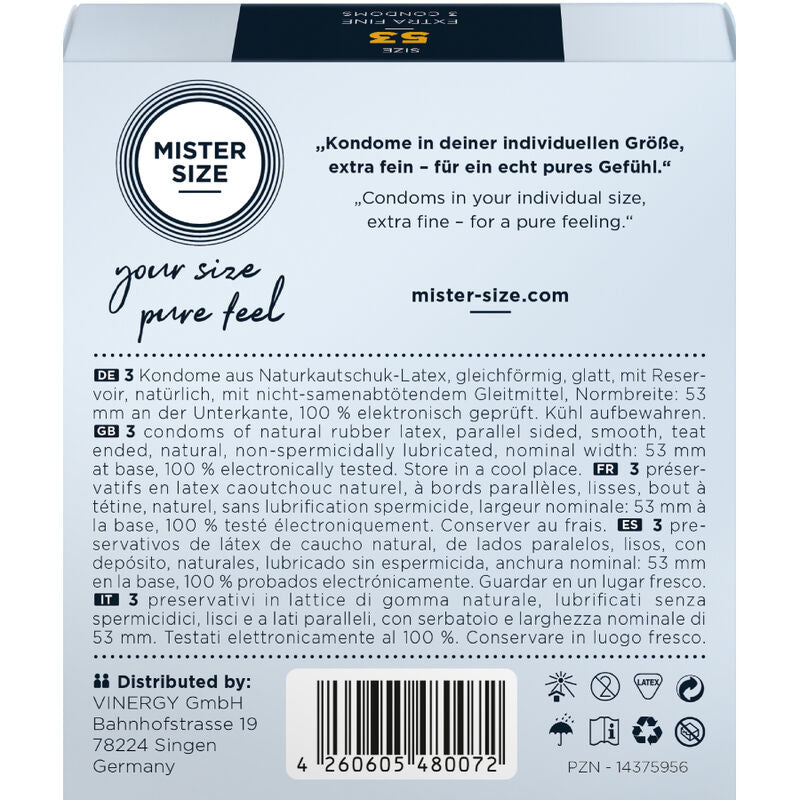 MISTER SIZE - KONDOMGRÖSSE 53 MM (3 EINHEITEN) - Sexotim