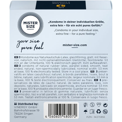 MISTER SIZE - KONDOMGRÖSSE 53 MM (3 EINHEITEN) - Sexotim