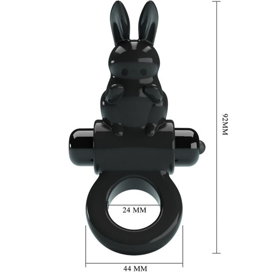 PRETTY LOVE - AUFREGENDER RING RABBIT VIBRATORRING 10 VIBRATIONEN SCHWARZ - Sexotim