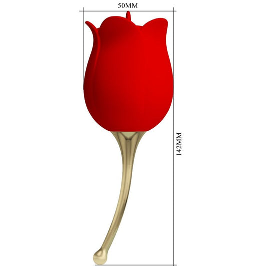 PRETTY LOVE - ROSE LOVER ROSE KLITORIS-STIMULATOR 12 VIBRATIONEN ROT - Sexotim