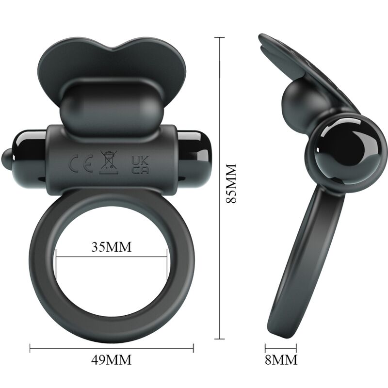PRETTY LOVE - DEBONAIRE VIBRATIONSRING KANINCHEN 10 VIBRATIONEN SCHWARZ - Sexotim