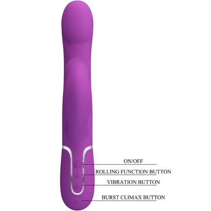PRETTY LOVE - 4 IN 1 MULTIFUNKTIONSVIBRATOR & STIMULATOR LILA - Sexotim