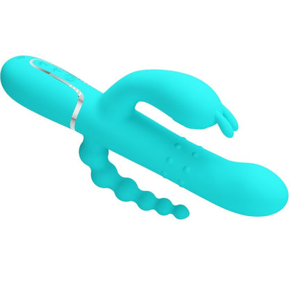 PRETTY LOVE - CAMMY 4 IN 1 MULTIFUNKTIONS-DREIFACHER RABBIT-VIBRATOR TÜRKIS - Sexotim