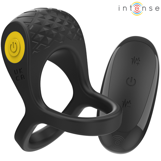 INTENSE - ALEX VIBRATOR DOPPEL-PENISRING 10 VIBRATIONEN SCHWARZ - Sexotim
