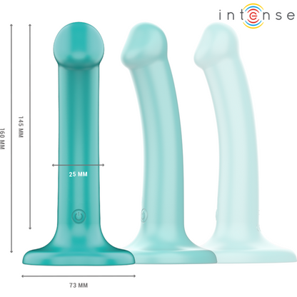 INTENSE - KATIE VIBRATOR MIT SAUGNÄPFEN 10 VIBRATIONEN BLAU FERNBEDIENUNG - Sexotim