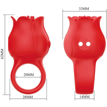 PRETTY LOVE - JAE ROSE FÖRMIGER FINGERVIBRATOR 10 VIBRATIONEN ROT - Sexotim