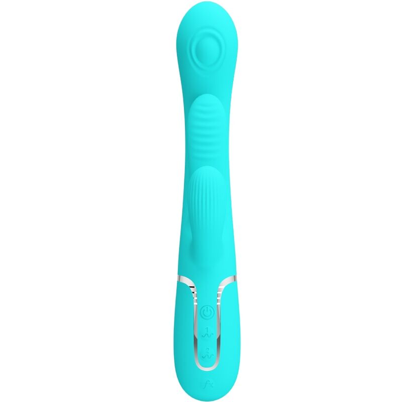 PRETTY LOVE - SHANIA TRIPLE RABBIT MULTIFUNKTIONSVIBRATOR 3 IN 1 BLAU - Sexotim