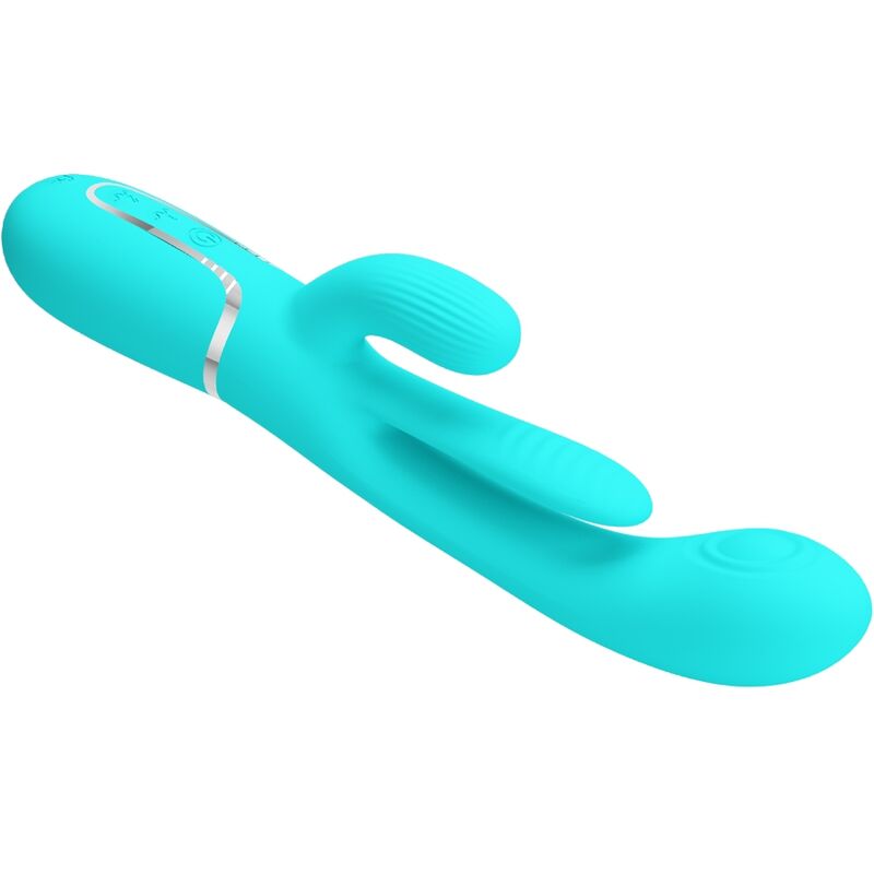 PRETTY LOVE - SHANIA TRIPLE RABBIT MULTIFUNKTIONSVIBRATOR 3 IN 1 BLAU - Sexotim