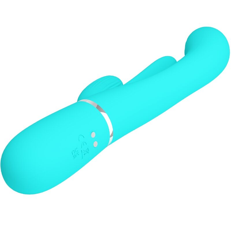 PRETTY LOVE - SHANIA TRIPLE RABBIT MULTIFUNKTIONSVIBRATOR 3 IN 1 BLAU - Sexotim