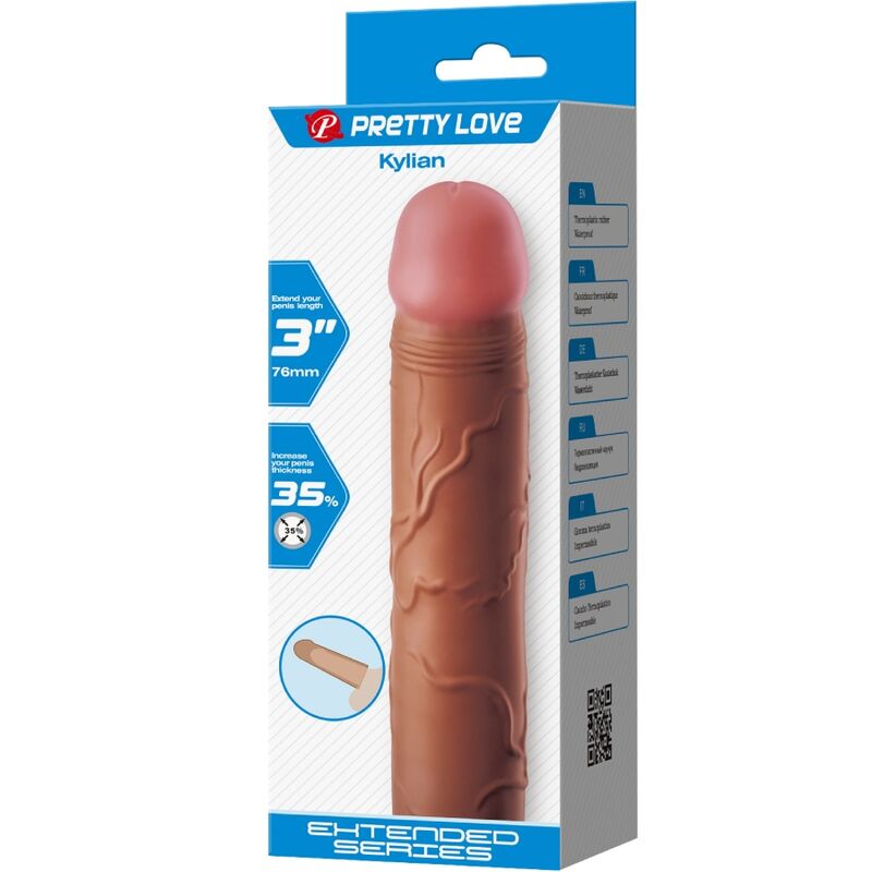 PRETTY LOVE - KYLIAN PENISHÜLLE MIT 7,6 CM VERLÄNGERUNG MULATTE - Sexotim