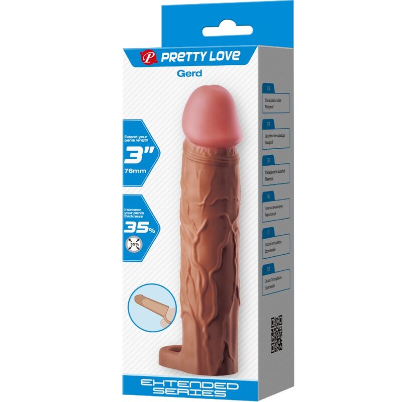 PRETTY LOVE - GERD PENISHÜLLE MIT 7,6 CM VERLÄNGERUNG MULATTE - Sexotim