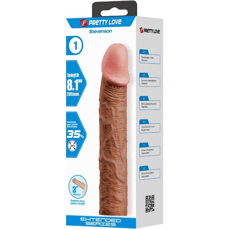 PRETTY LOVE - STEVENSON PENISHÜLLE MIT 7,6 CM VERLÄNGERUNG MULATTE - Sexotim