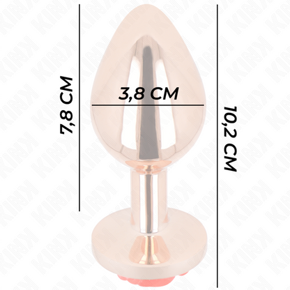 KINK - ROSA GOLDENER ANALSTECKER MIT ROTER ROSE L - Sexotim