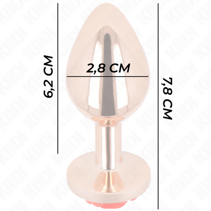 KINK - ROSA GOLDENER ANALSTECKER MIT ROTER ROSE S - Sexotim