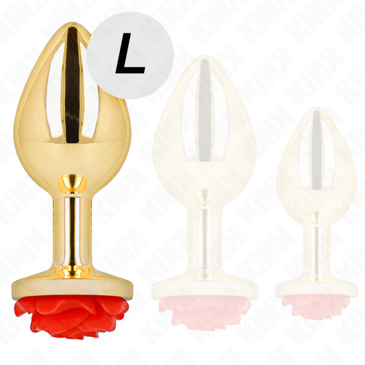 KINK - PLUG ANAL GOLD ROSE ROT GRÖSSE L - Sexotim