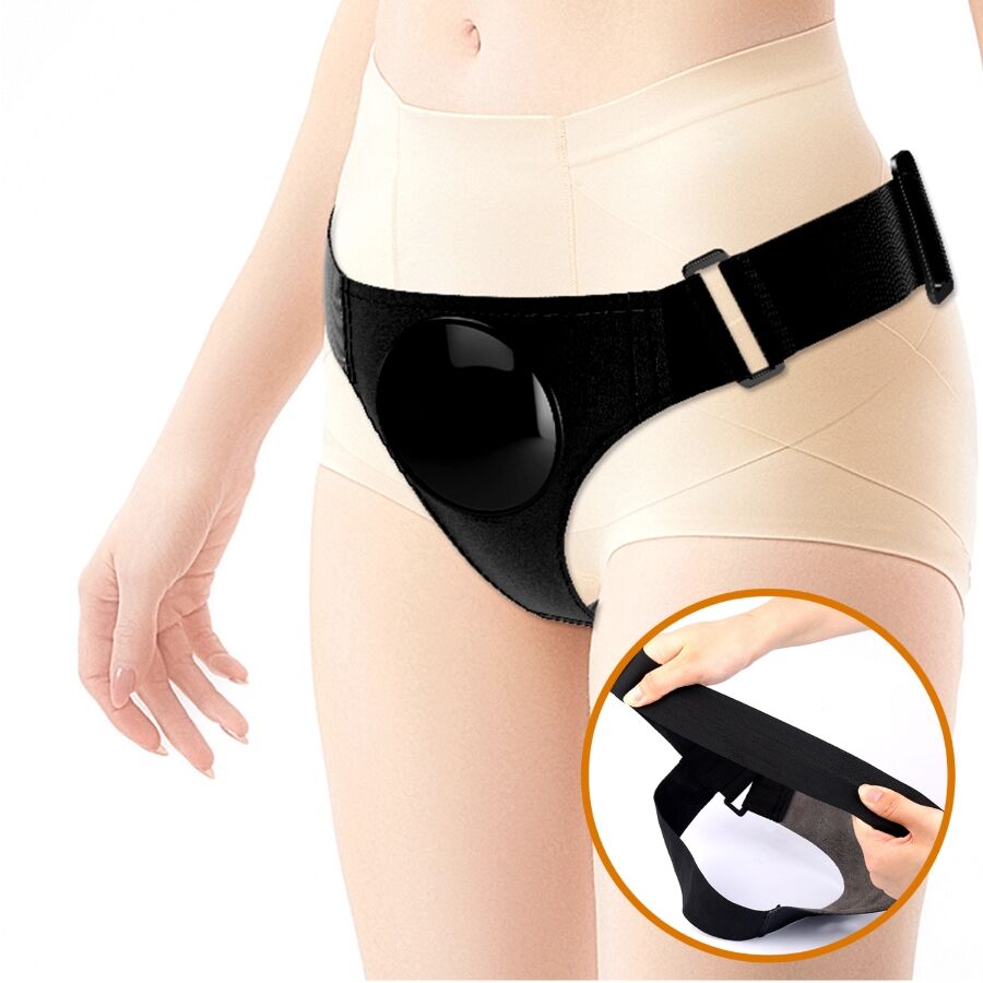 PRETTY LOVE - UNIVERSAL HARNESS SLIP MIT VIBRIERENDEM UND SQUIRTING-DILDO 15,5 CM MULATO - Sexotim