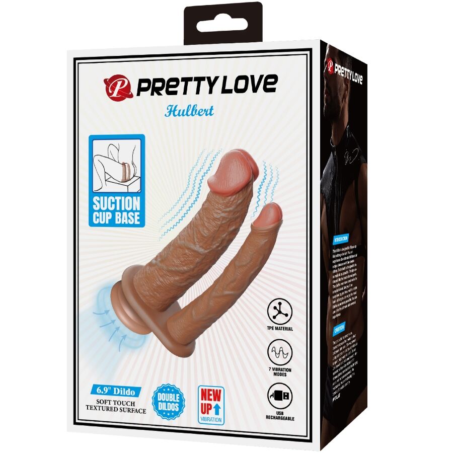 PRETTY LOVE - HULBERT DOPPELTER REALISTISCHER DILDO MIT VIBRATION - Sexotim