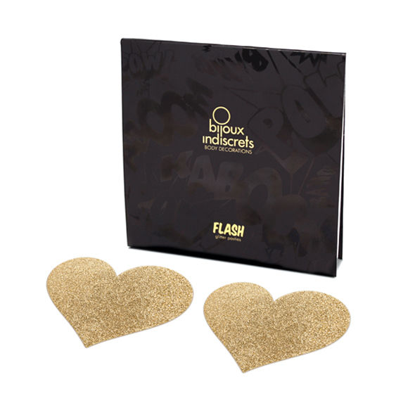 BIJOUX - INDISCRETS FLASH GOLDEN HEART NIPPELABDECKUNGEN - Sexotim