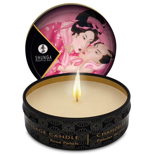 SHUNGA - MINI CARESS BY CANDELIGHT ROSES MASSAGEKERZE 30 ML - Sexotim