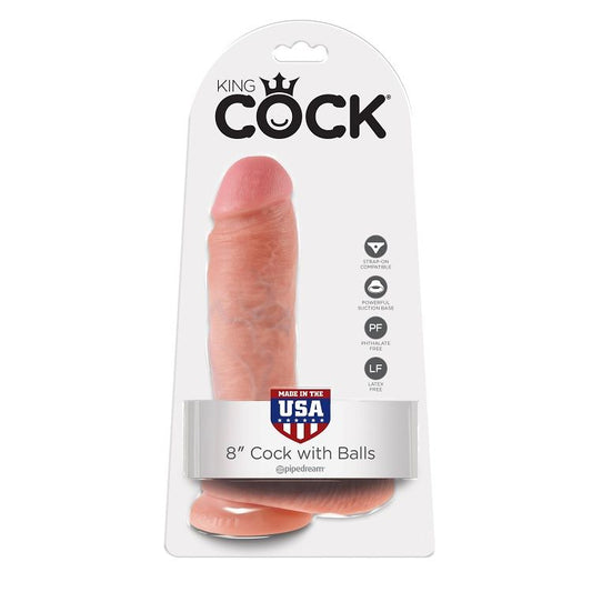 KING COCK - 8 DILDO FLEISCH MIT EIER 20.3 CM - Sexotim