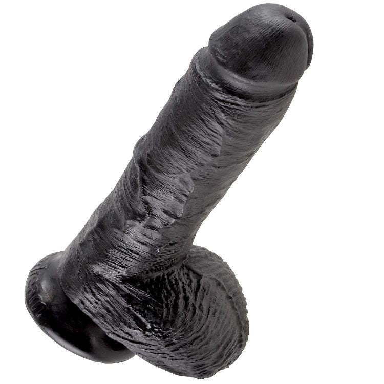 KING COCK - 8 DILDO SCHWARZ MIT EIER 20.3 CM - Sexotim