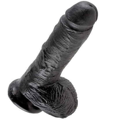 KING COCK - 8 DILDO SCHWARZ MIT EIER 20.3 CM - Sexotim