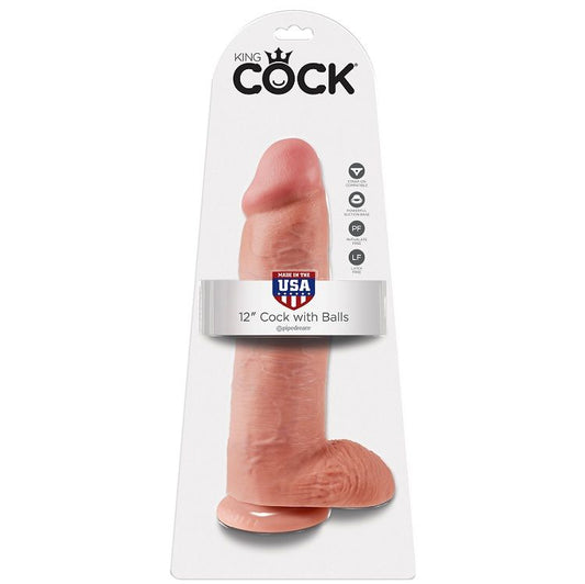 KING COCK - 12 REALISTISCHER PENIS MIT HODEN 30.48 CM - Sexotim