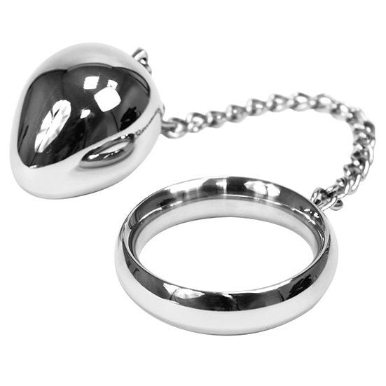 METAL HARD - COCKRING 45MM + KETTE MIT METALLKUGEL - Sexotim