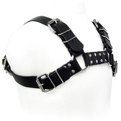 LEATHER BODY - SCHWARZ BULL DOG HARNESS - Sexotim