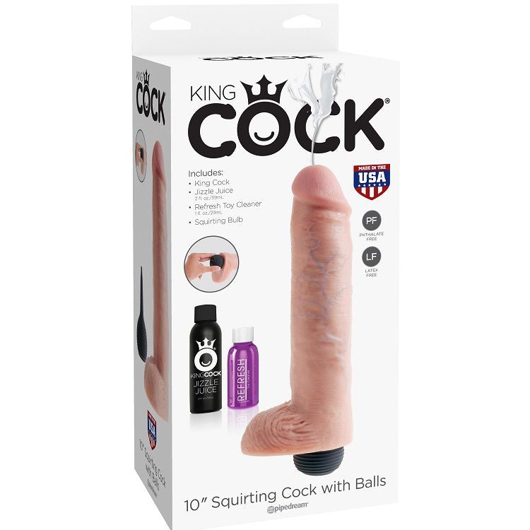 KING COCK - REALISTISCHER NATÜRLICHER EJAKULATOR-PENIS 25.40 CM - Sexotim