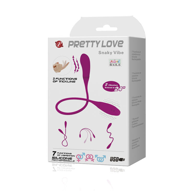 PRETTY LOVE - SMART - SNAKY VIBE VIBRATOR 7V + 3 TICKLING - Sexotim