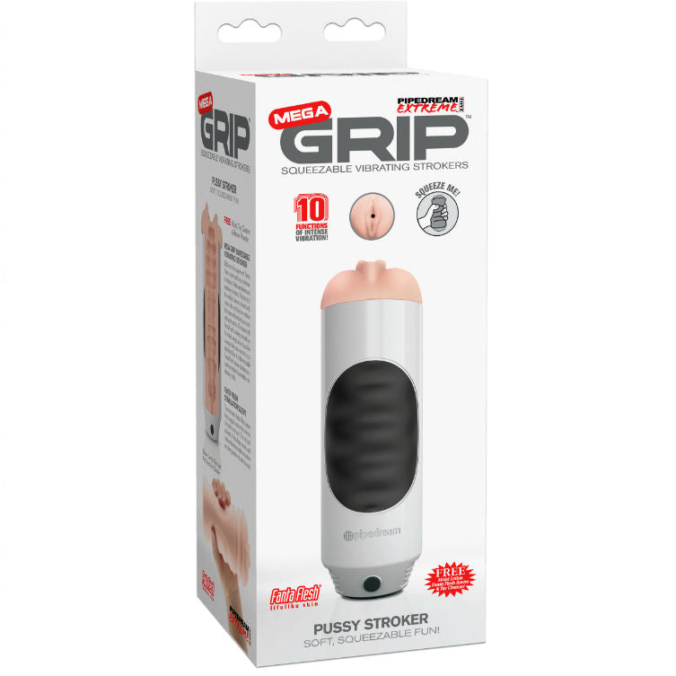 EXTREME TOYZ - PIPEDREAM MEGA GRIP VAGINA MASTURBATOR VIBRATOR - Sexotim