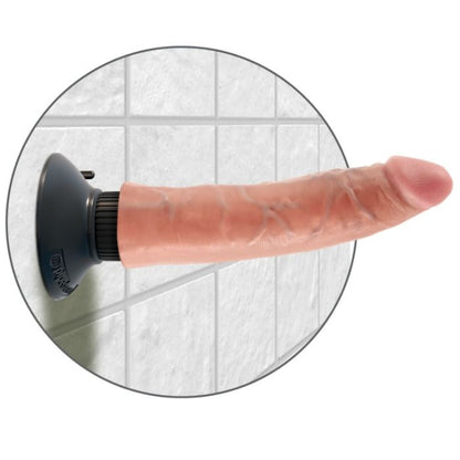 KING COCK - VIBRATORDILDO 17.78 CM NATÜRLICH - Sexotim