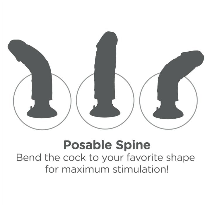 KING COCK - VIBRATORDILDO 17.78 CM NATÜRLICH - Sexotim