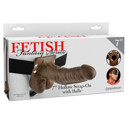 FETISH FANTASY SERIES - 7 HOHLER STRAP-ON MIT BLLEN - Sexotim