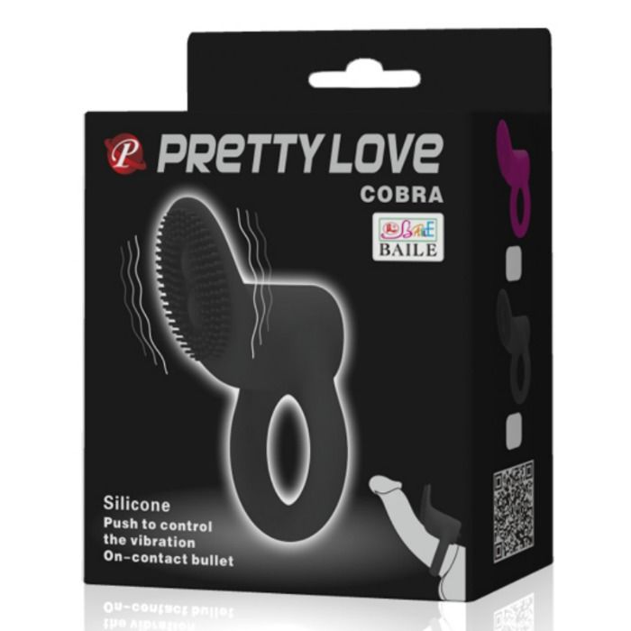 PRETTY LOVE - COBRA VIBRATORRING SCHWARZ - Sexotim