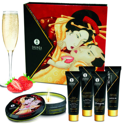 SHUNGA - GEHEIMES GEISHA-ERDBEER- UND CAVA-KIT - Sexotim