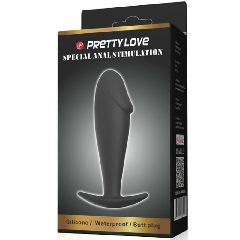 PRETTY LOVE - ANAL PLUG SILIKON PENISFORM SCHWARZ - Sexotim