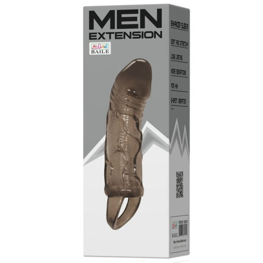 BAILE - PENIS EXTENDER COVER MIT GURT FÜR HODEN SCHWARZ 13.5 CM - Sexotim