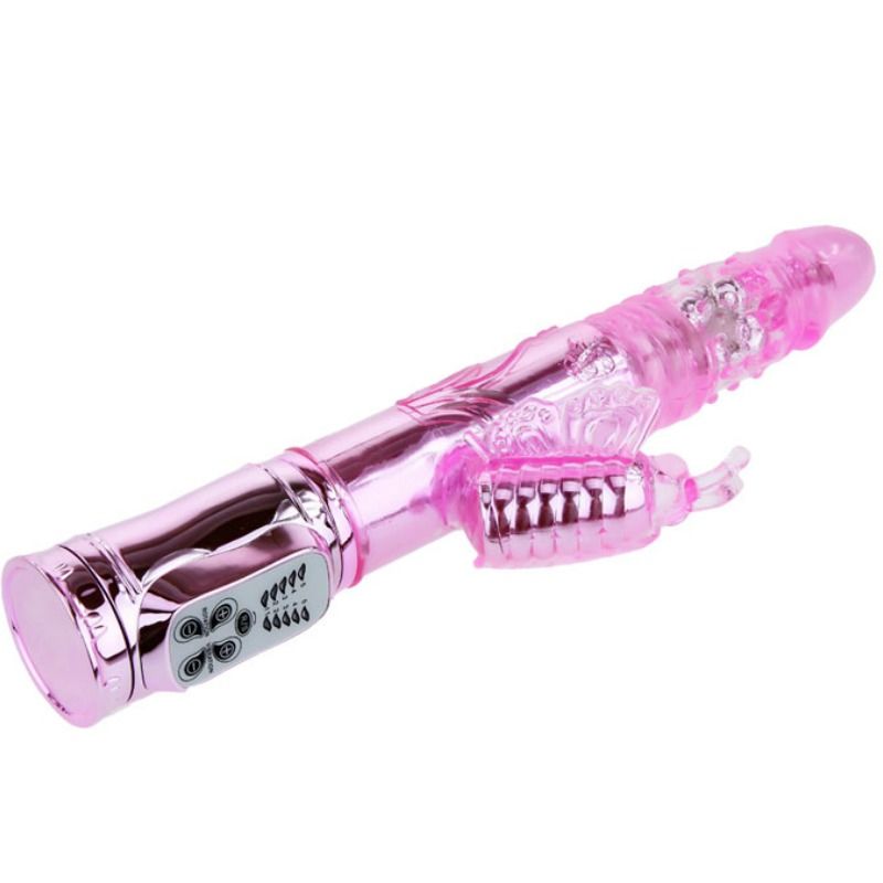 BAILE - WIEDERAUFLADBARER VIBRATOR MIT ROTATION UND POCHENDEN SCHMETTERLINGSSTIMULATOR - Sexotim