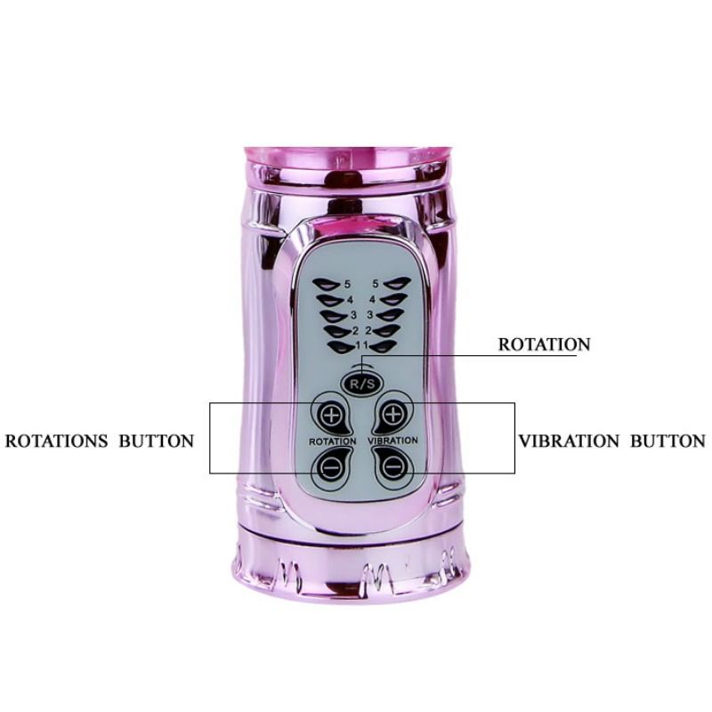 BAILE - WIEDERAUFLADBARER VIBRATOR MIT ROTATION UND POCHENDEN SCHMETTERLINGSSTIMULATOR - Sexotim