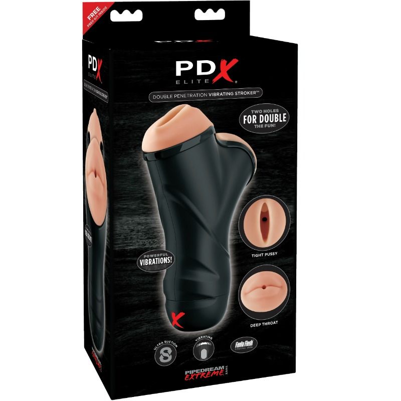 PDX ELITE - VIBRIERENDER STROKER MIT DOPPELPENETRATION - Sexotim