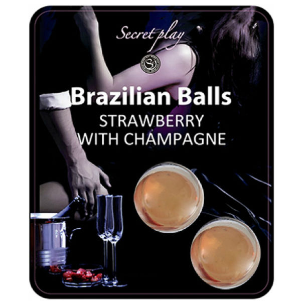 SECRETPLAY - BRASILIANISCHE KUGEL SET ERDBEER UND CHAMPAGNER - Sexotim