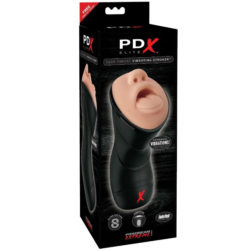 PDX ELITE - DEEP THROAT VIBRIERENDER STROKER - Sexotim
