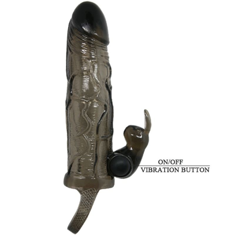 BAILE - BRAVE MAN PENISABDECKUNG MIT KANINCHEN SCHWARZ 16.5 CM - Sexotim