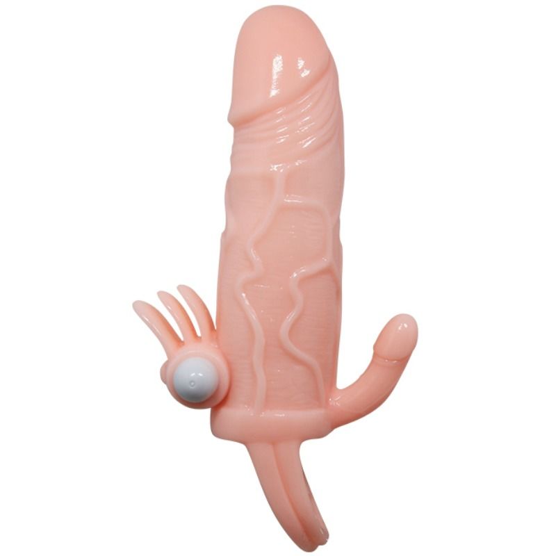 BAILE - BRAVE MAN PENISHÜLLE MIT KLITORIS UND ANALSTIMULATION FLEISCH 16.5 CM - Sexotim