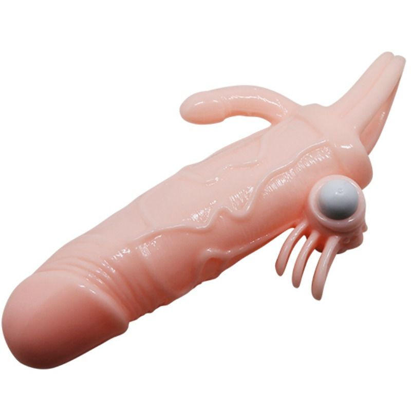 BAILE - BRAVE MAN PENISHÜLLE MIT KLITORIS UND ANALSTIMULATION FLEISCH 16.5 CM - Sexotim