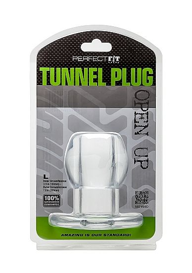 PERFECT FIT BRAND - ASS TUNNEL PLUG SILIKON TRANSPARENT L - Sexotim